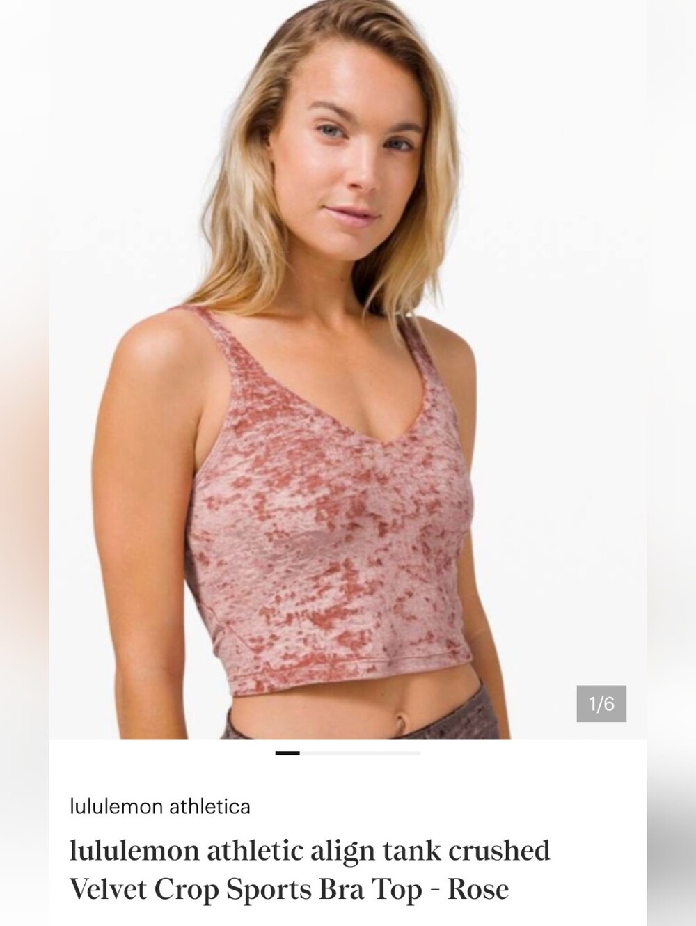Lululemon Align Tank Crushed Velvet Top And Bottoms